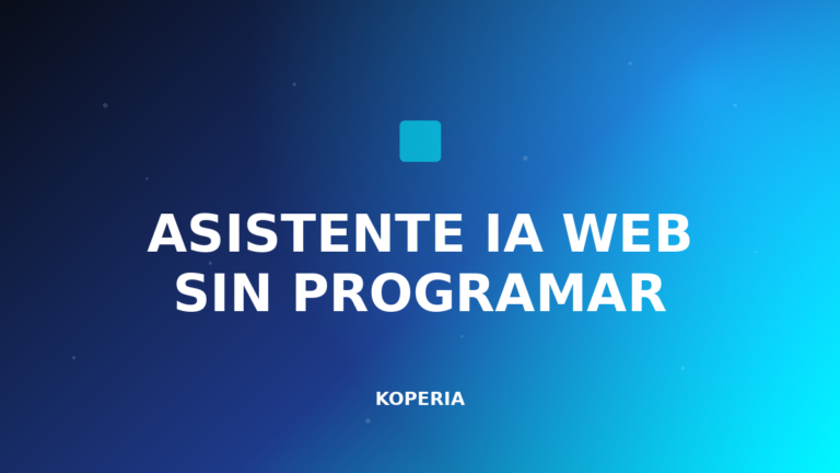 asistente IA web sin programar