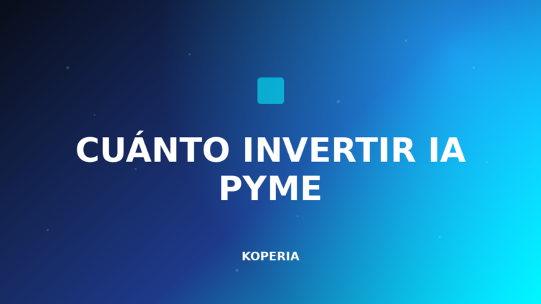 cuánto invertir IA pyme