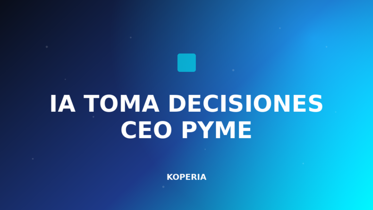 IA toma decisiones CEO pyme
