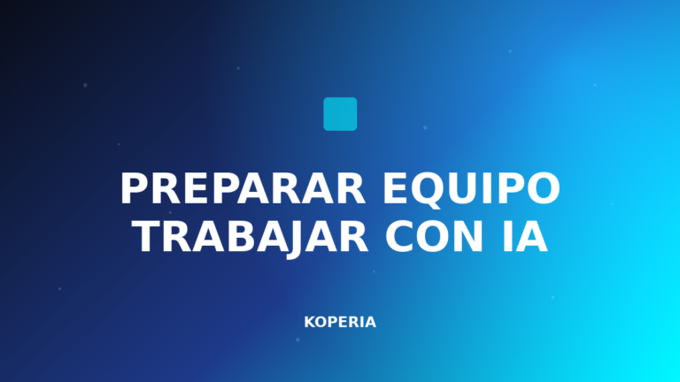 preparar equipo trabajar con IA