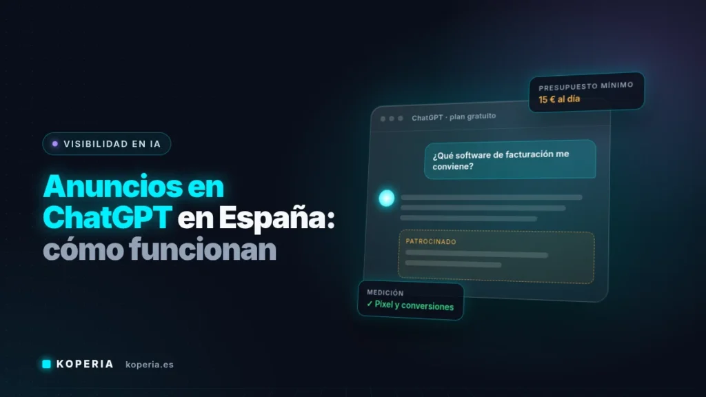 Anuncios en ChatGPT en España: anuncio patrocinado debajo de la respuesta