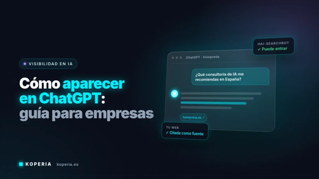 Cómo aparecer en ChatGPT: la web de la empresa citada como fuente en la respuesta