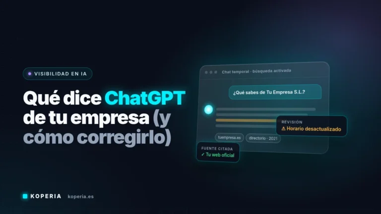 Qué dice ChatGPT de tu empresa: comprobar la respuesta y las fuentes que cita